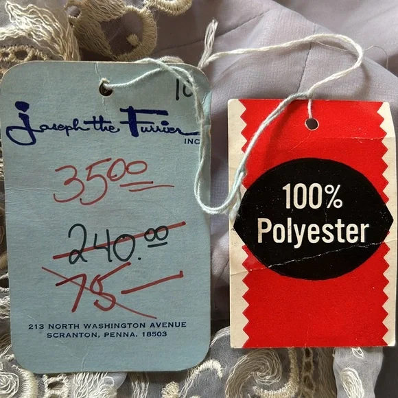 🔥RARE!🔥NOSWT Aventura Carrie Couture Lace & Chiffon Party Wedding Dress 60-70s - Picture 8 of 8